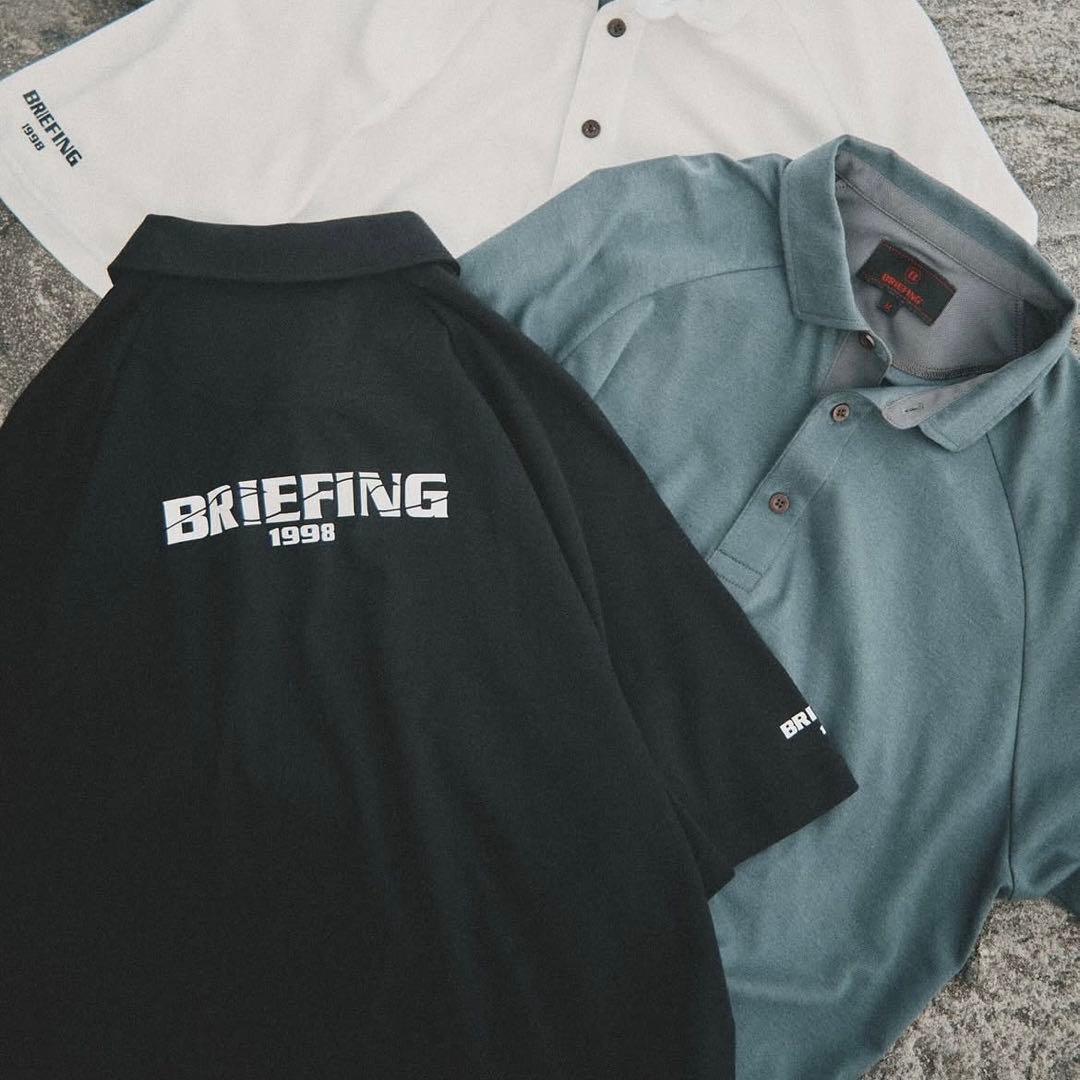 新品★50,600円 BRIEFING 上下２枚ポロシャツ＆ハーフパンツ黒青 S