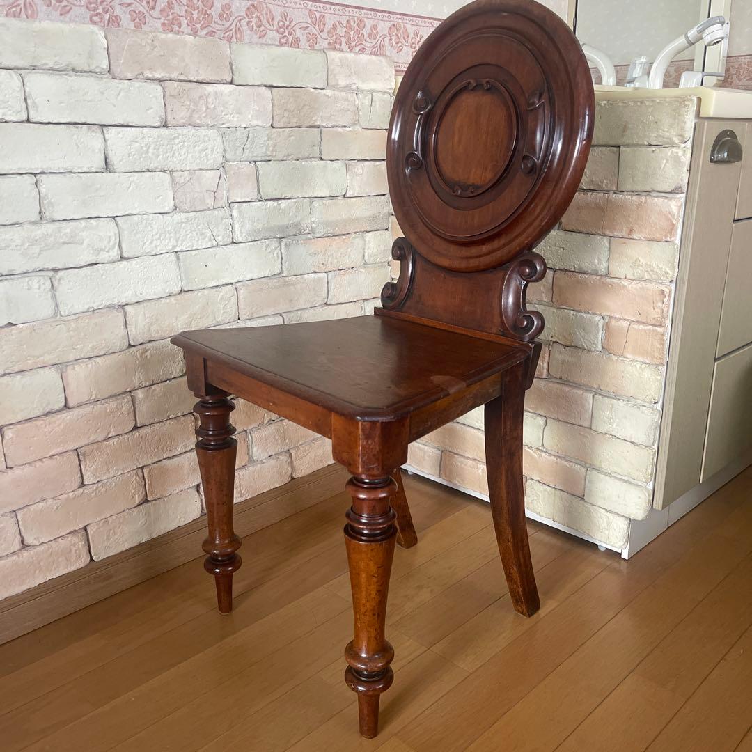 イギリスアンティーク　ホールチェア　椅子