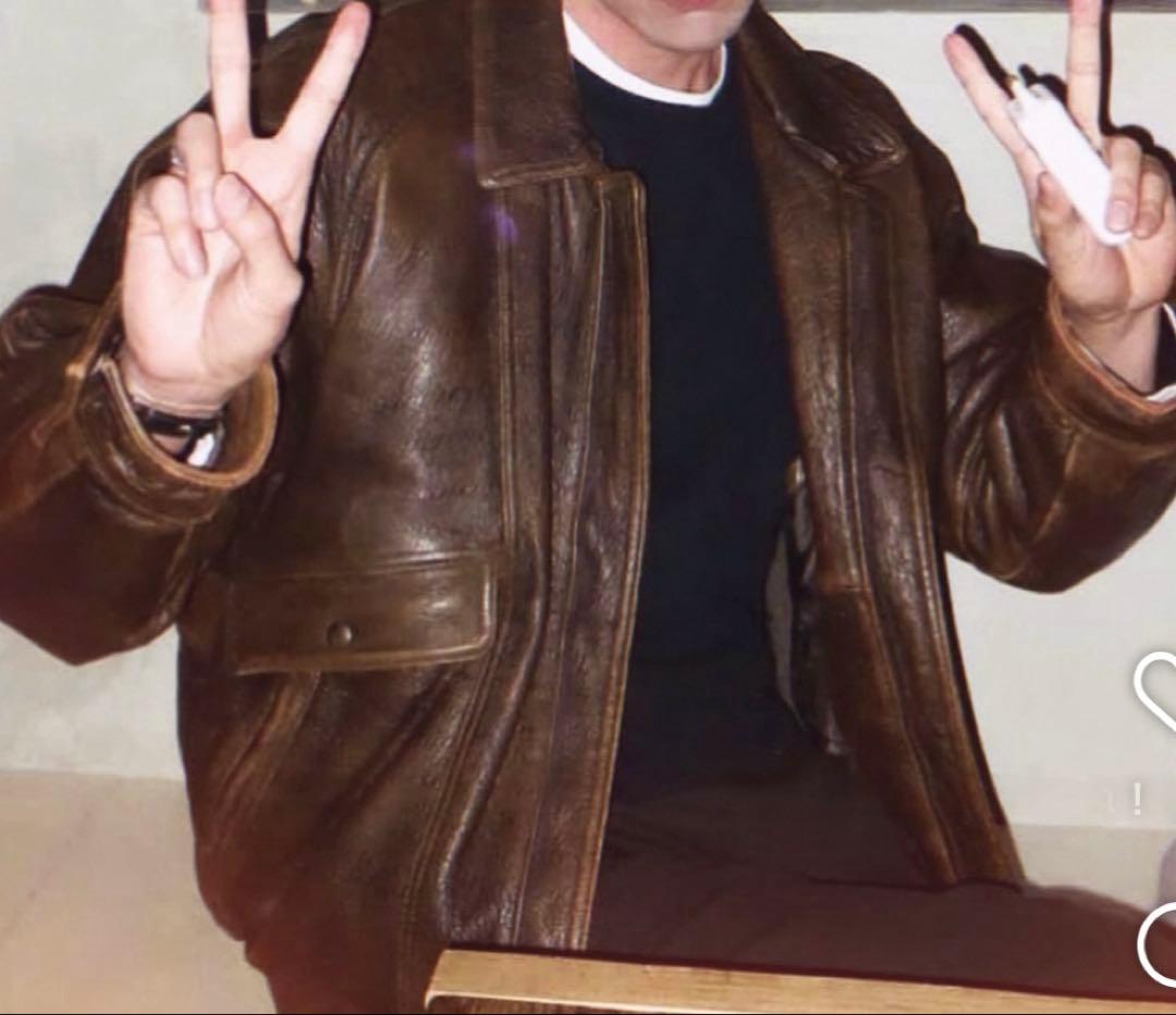 Robertcomstockブラウンa-2ジャケット80s 90s ラム短丈