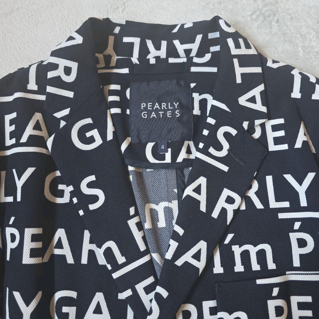 極美品 パーリーゲイツ ロゴ総柄 ゴルフジャケット 4 総柄