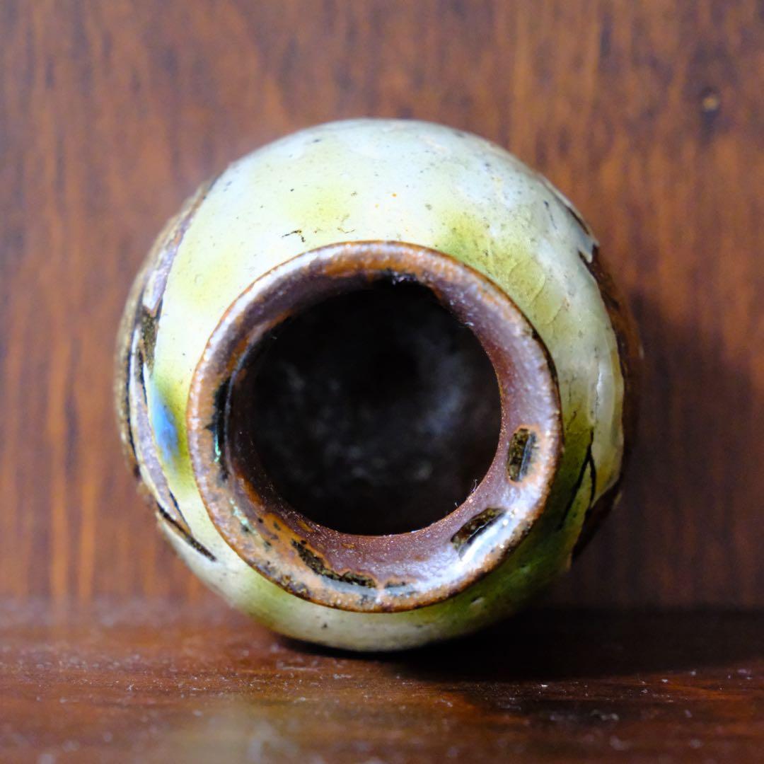 人間国宝　金城次郎　やちむん　⭐️抜群の釉調　小瓶 小壺　酒器にも　共箱　陶暦