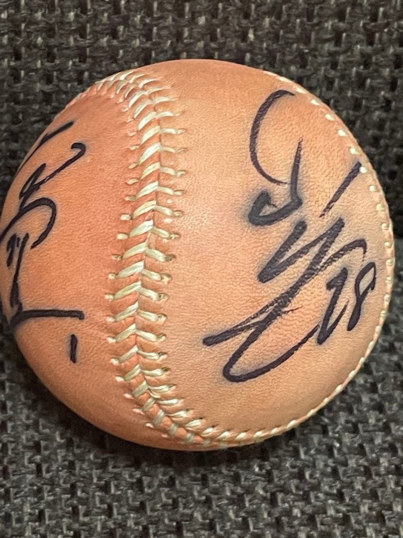 1980年代広島カープ寄せ書きサインボール◆外木場・古葉竹識・山本浩二・大下剛史