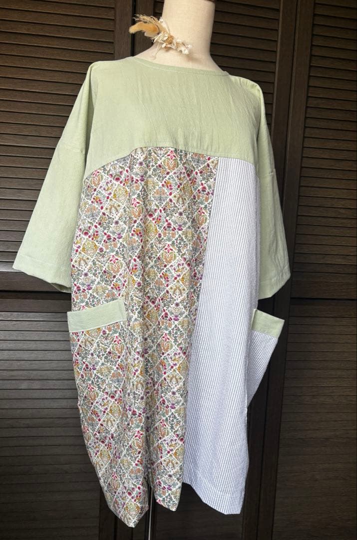 たかちゃん様　エプロン　割烹着　ハンドメイド　保育士　介護　ワンピース