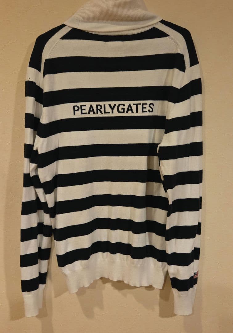 PEARLY GATES ストライプ ハイネックセーター