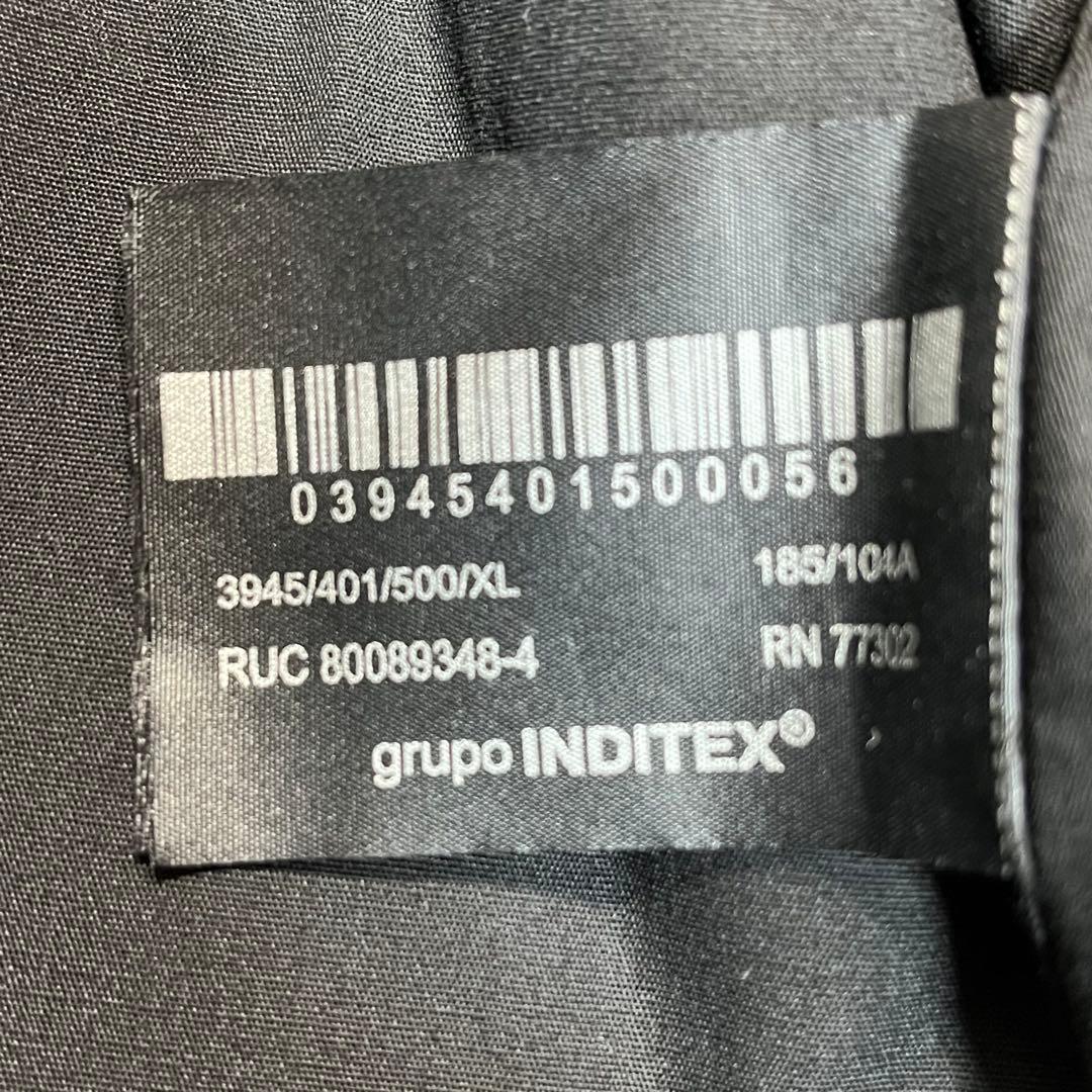 希少カラー✨️ZARA ザラ フード付きフェイクレザージャケット　グリーン　XL