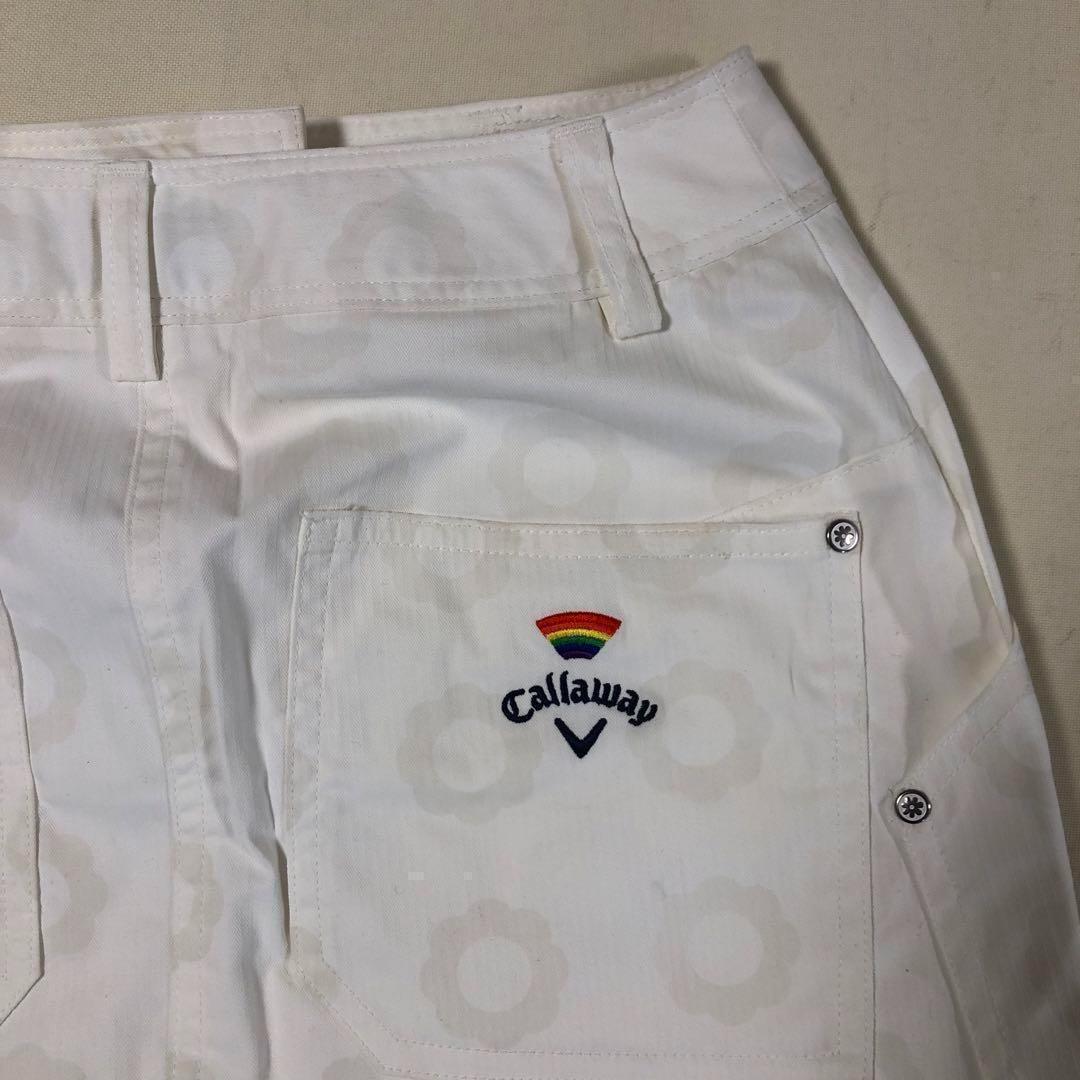 キャロウェイ ゴルフ スカート ホワイト ボタニカル Sサイズ