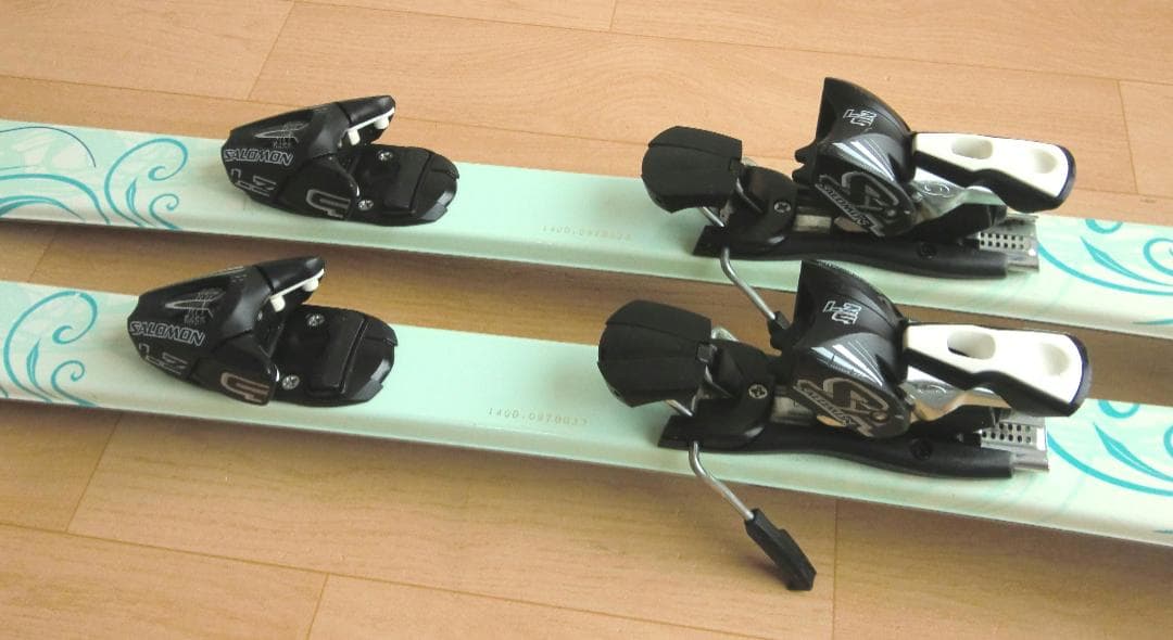 ■■送料無料■サロモン■女性用スキーフルセット■板140靴23.5■メンテ付■■