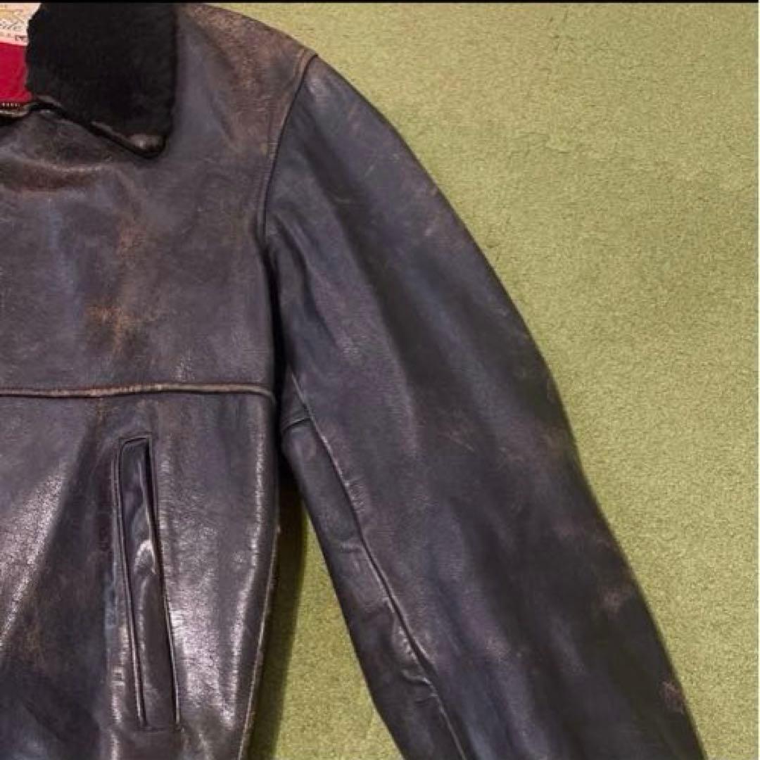 40sヴィンテージ★筆記体タグ★ボマージャケット★レザージャケット★G-1