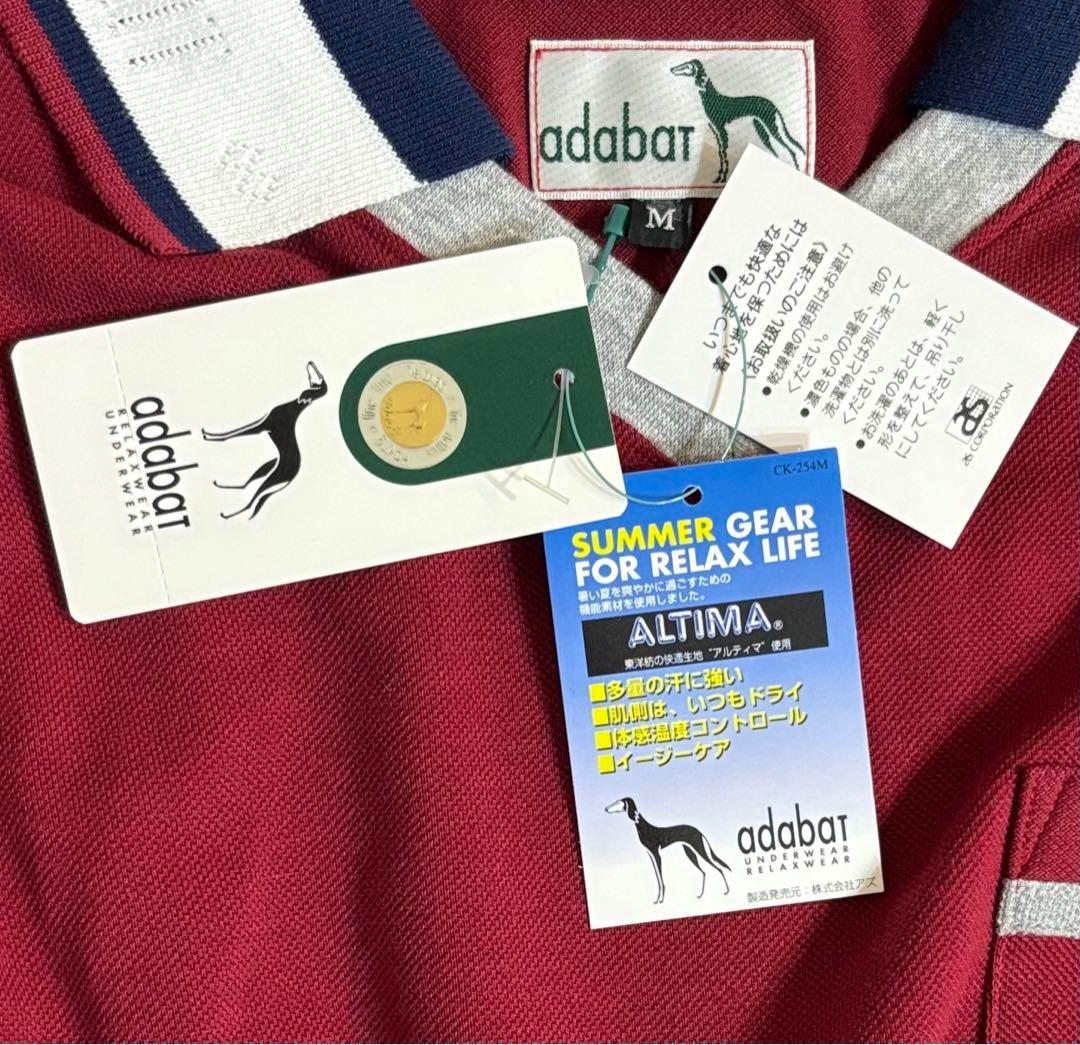 新品 タグ付き adabat メンズ ポロシャツ ゴルフウェア 半袖 L