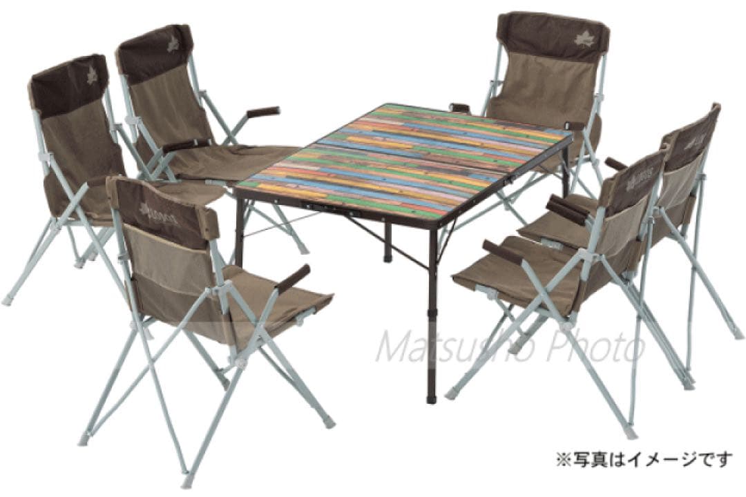 新品未開封 LOGOS Old Wooden 丸洗いダイニングテーブル