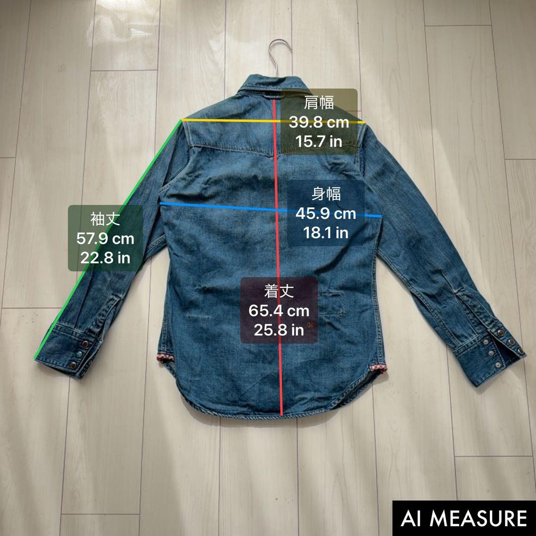 現行・完売品✨45R デニムシャツの908イースタンシャツ（重） R刺繍
