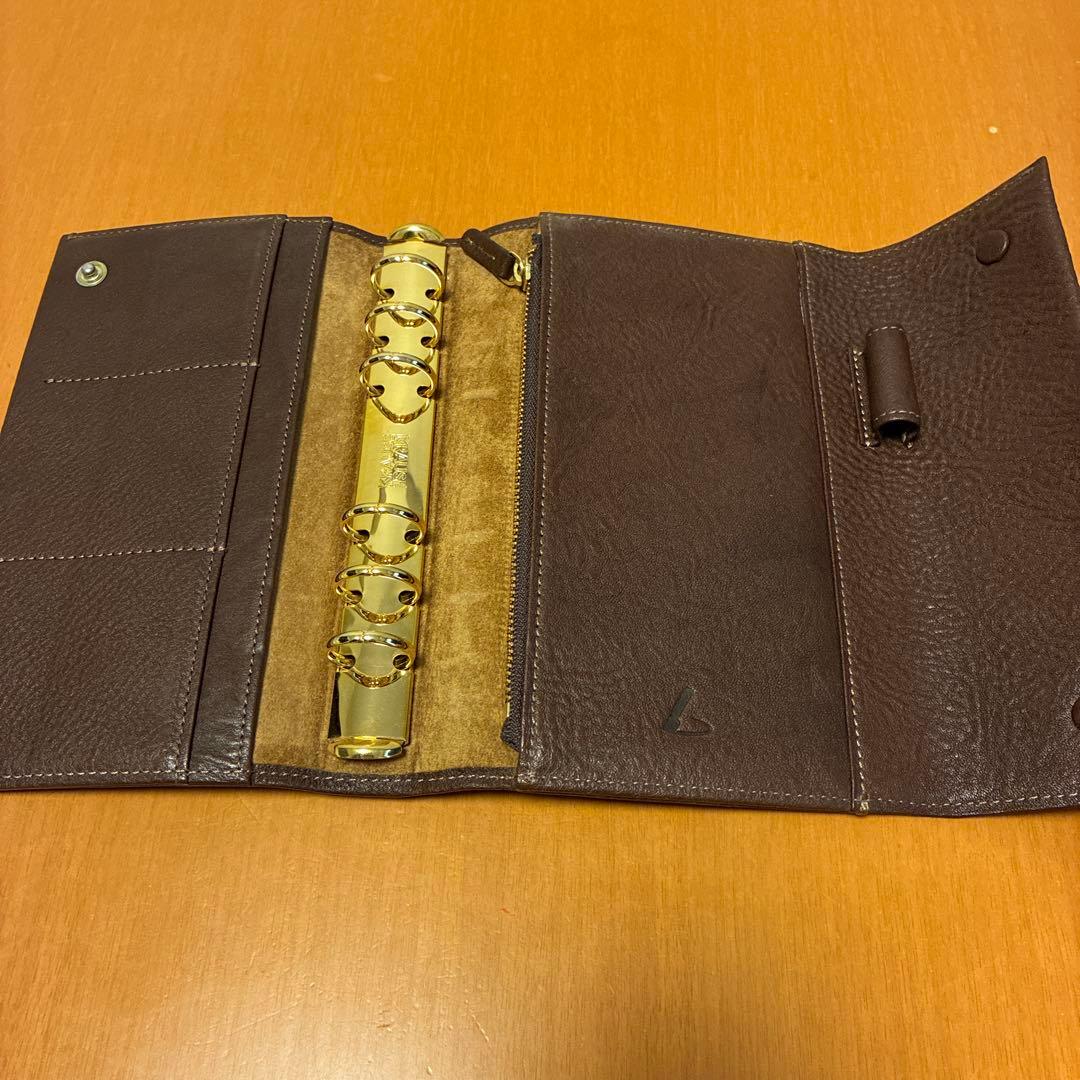 土屋鞄　トーンオイルヌメ マルチポケットバイブル手帳　焦茶
