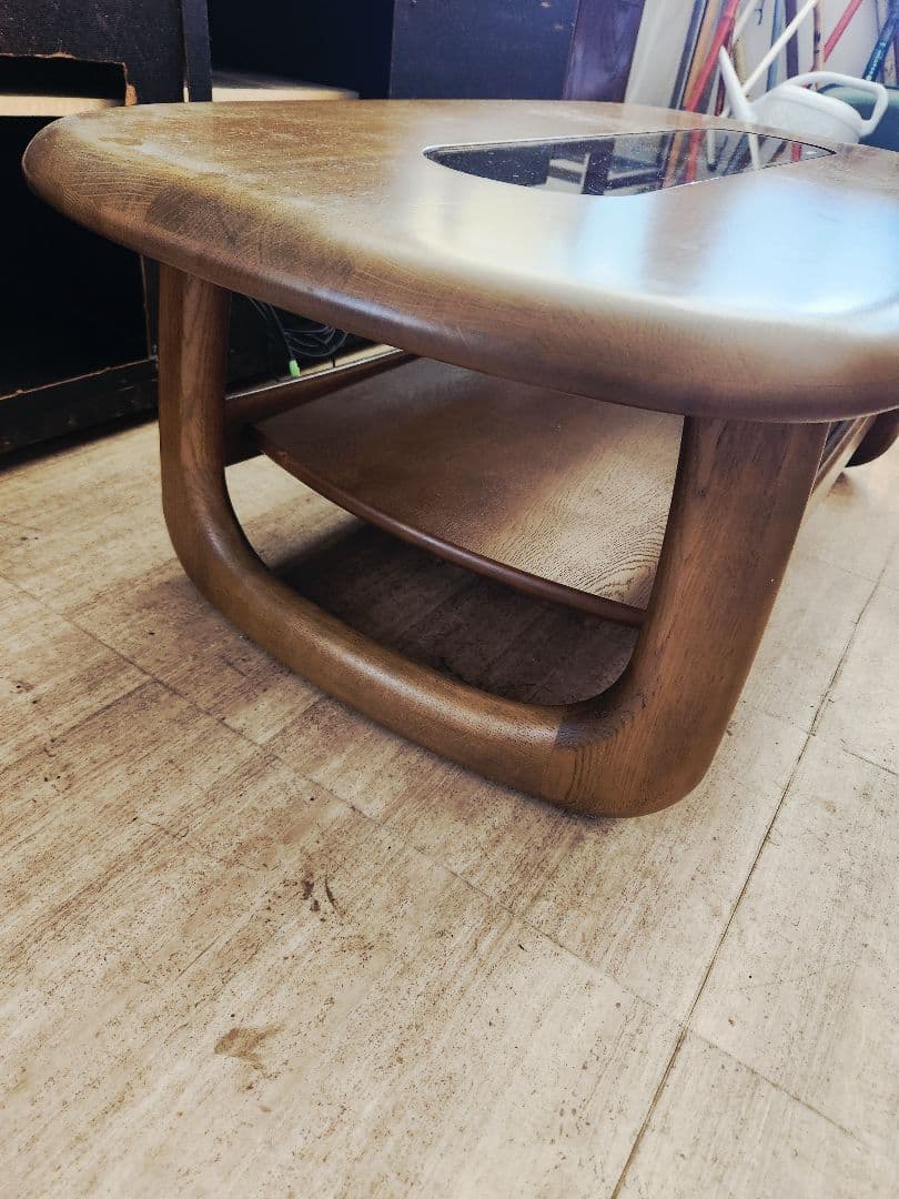 karimokuカリモクセンターテーブル　ローテーブル丸型