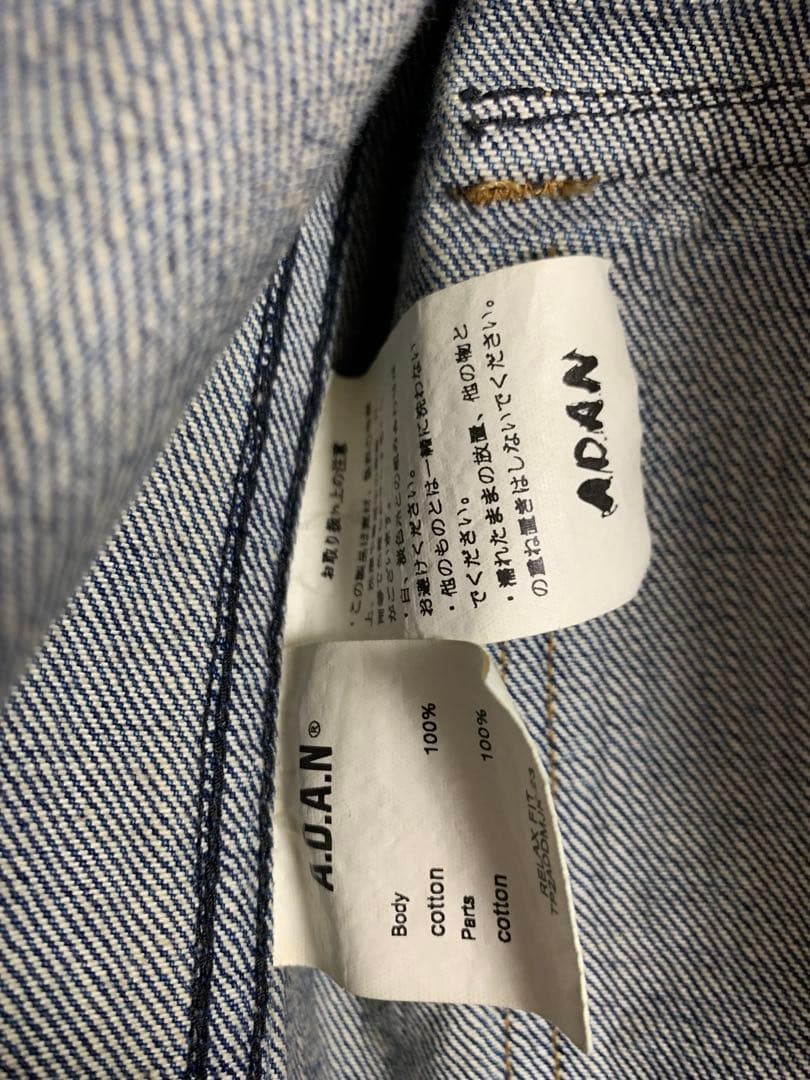 A.D.A.N ウォッシュ加工デニムジャケット