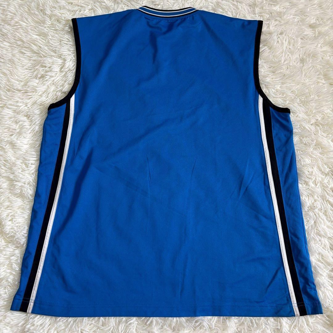 リーボック ゲームシャツ バスケット ブラック ブルー ノースリーブ B100