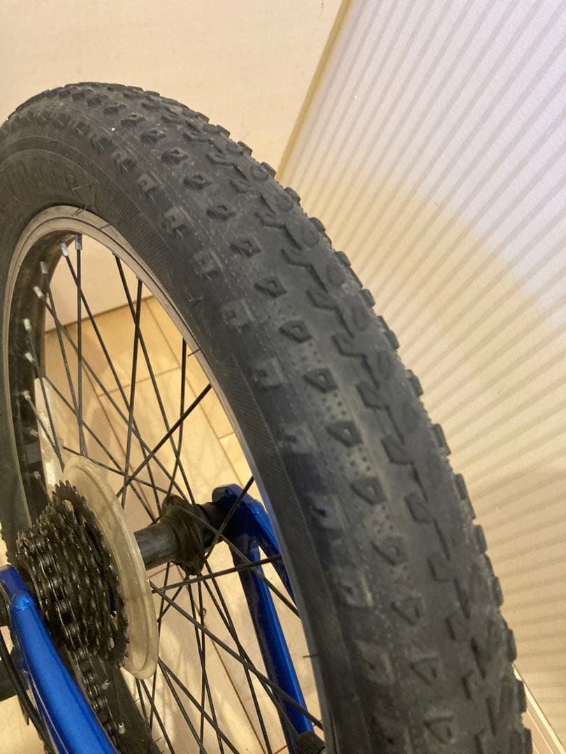 Trek キッズバイク 青 7速ギア　防犯登録解除済