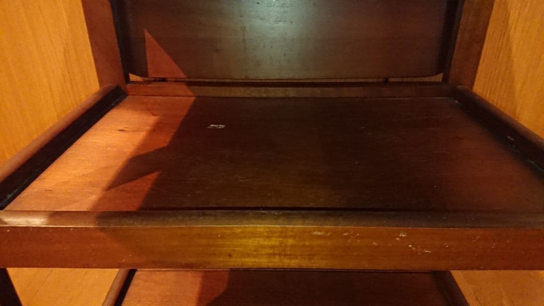 昭和レトロ 両側バタフライワゴン テーブル 木製 折りたたみ キッチンワゴン