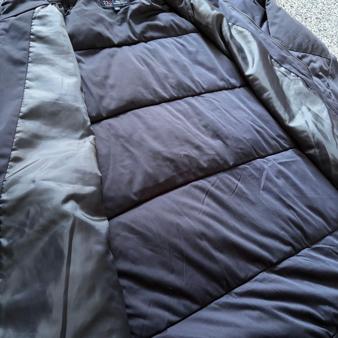 23区ゴルフ　中綿　ダウンジャケット　アウター　ブルゾン　ネイビー　サイズLL