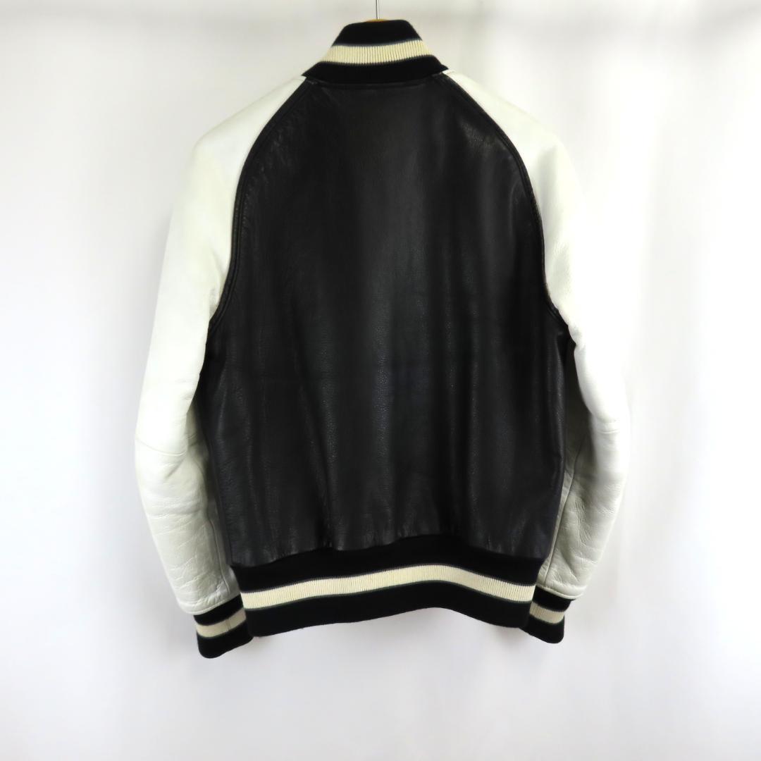 90s A BATHING APE 牛革 レザー ファイヤーパターン ジャケット