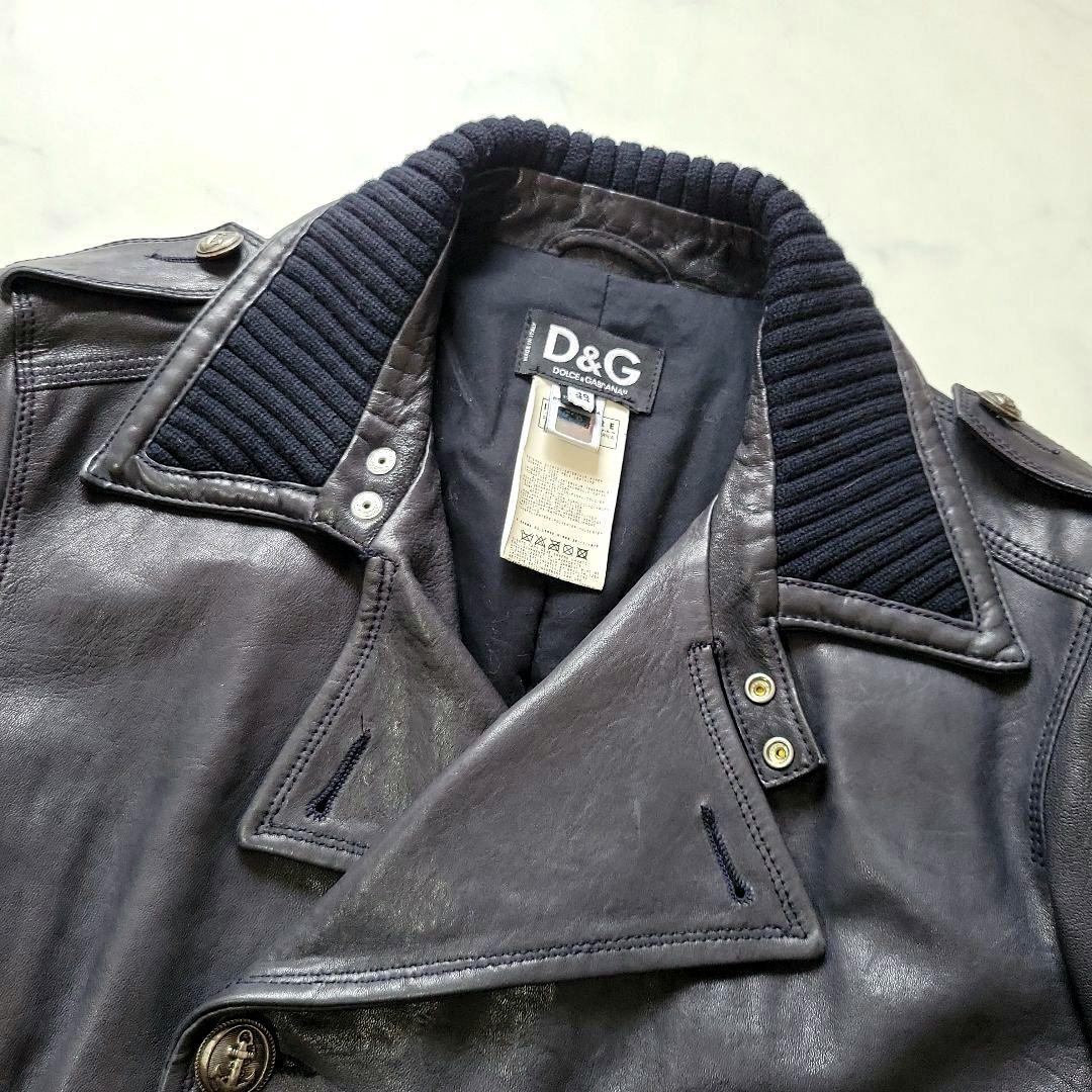 n*k様 希少【D&G】レザー　ジャケット　ナポレオン　ダブルライダース　ダブル