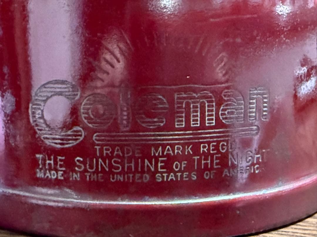 コールマン　Coleman 200A バーガンディ　1962/01 分解清掃済。