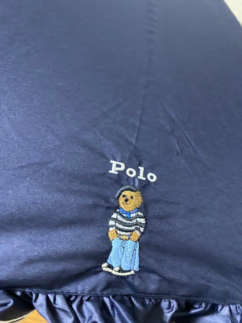完売品　ポロベア　ラルフローレン　晴雨兼用日傘　ネイビー　POLO フリル
