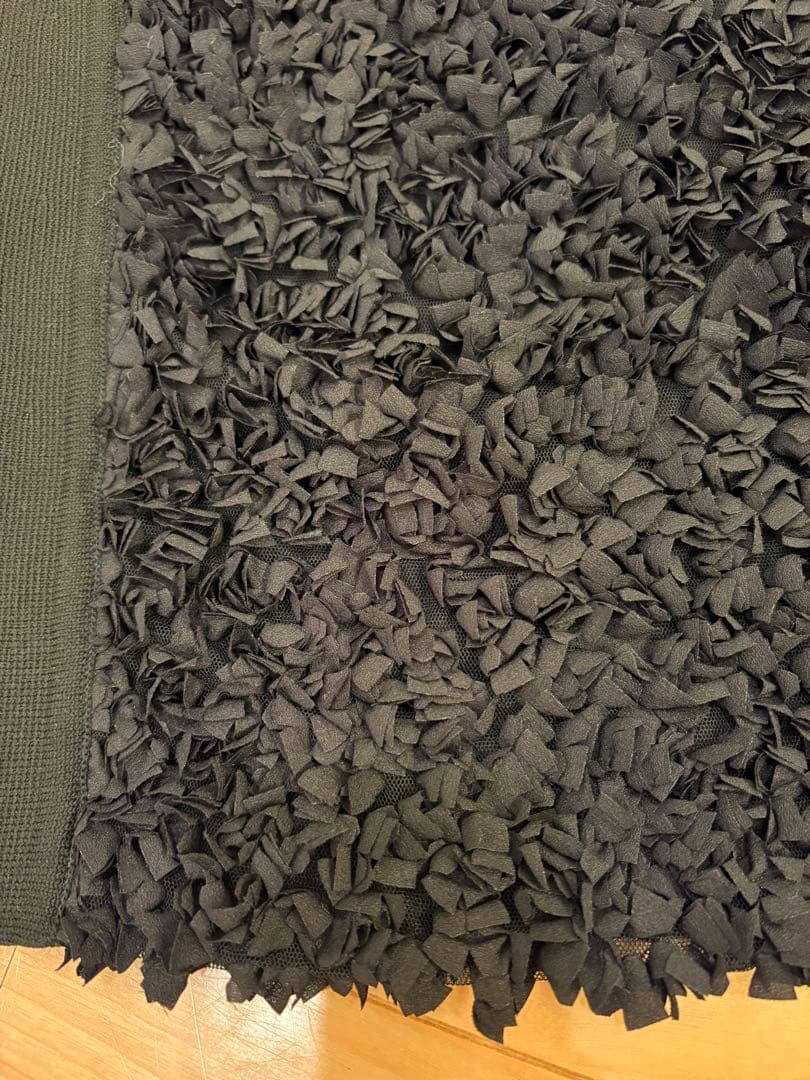 【値下げ】ユナイテッドアローズ☆フラワー チュール ニットベスト☆ブラック☆美品