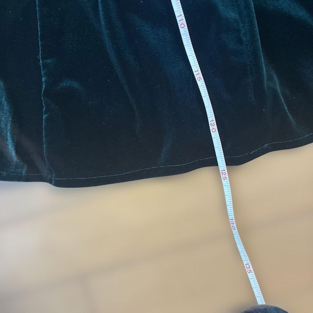 【早い者勝ち】ダークグリーン ベロア　ドレス　美品