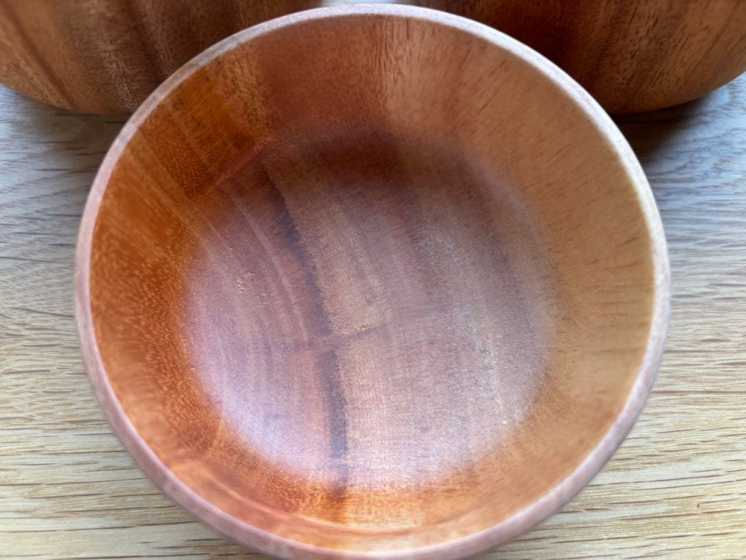 【新品未使用】山のうつわ型 天然木の器（大・中・小）セット