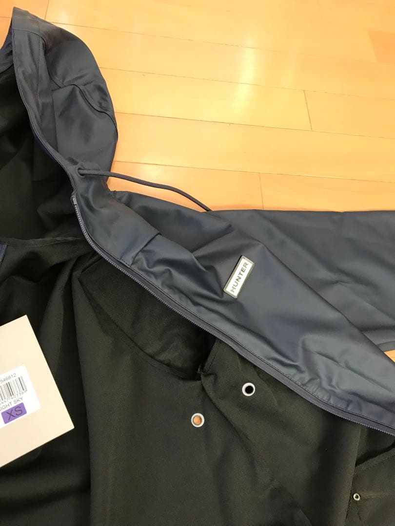 ▪️英国購入品　HUNTER フード付きネイビー レインコート UKコストコ▪️
