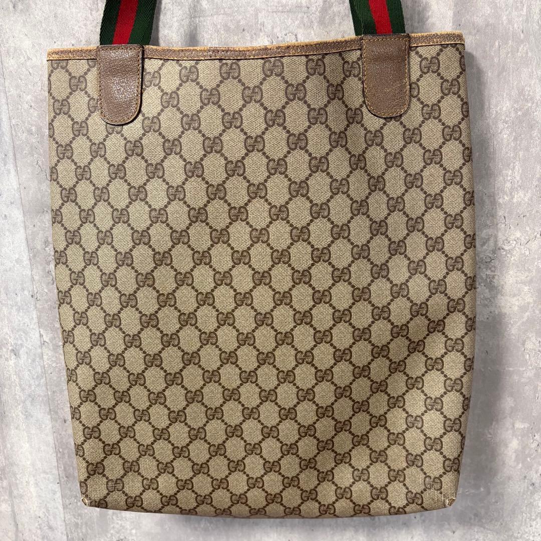 GUCCI グッチ GG柄 キャンバス シェリーライン トートバッグ A4可