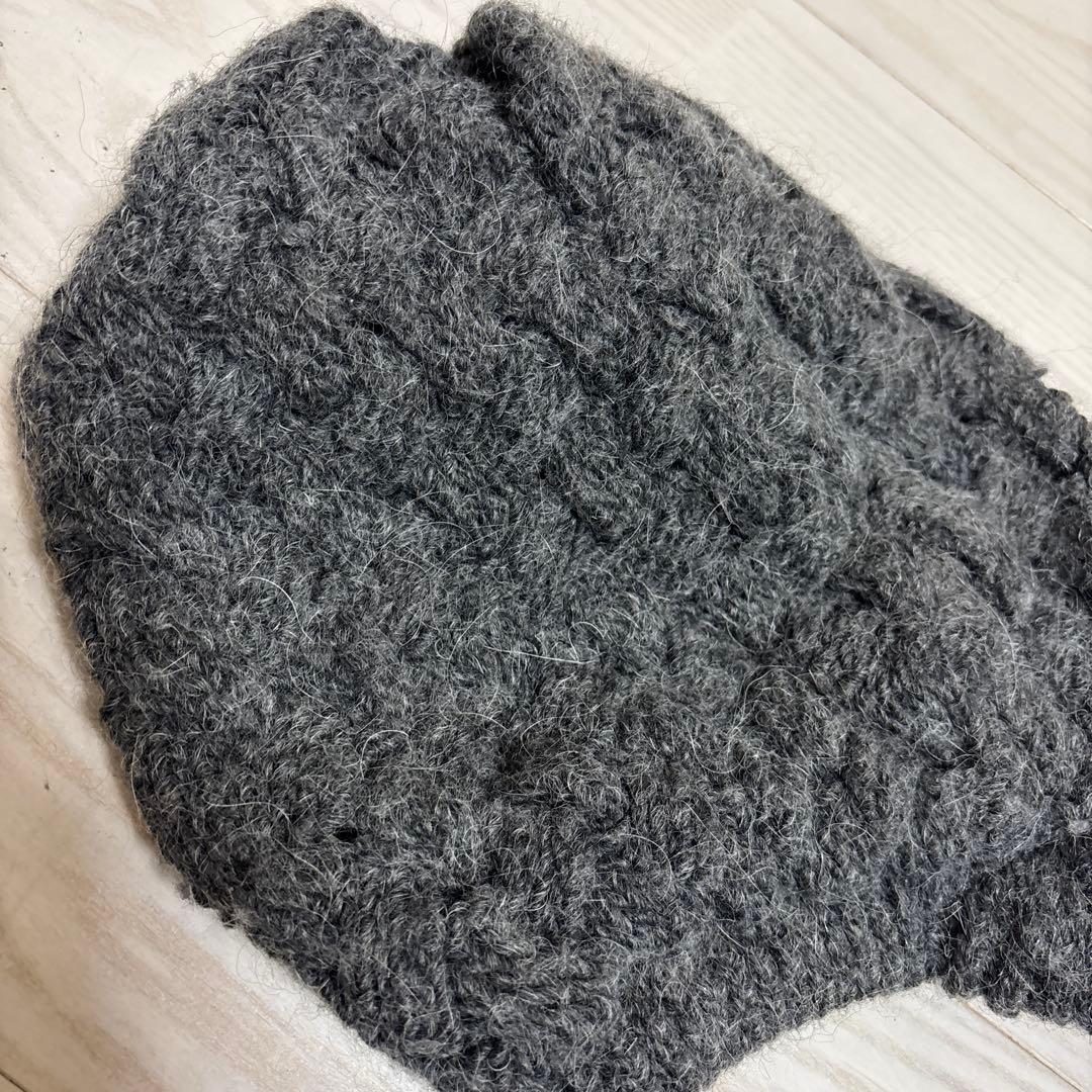 CA4LA カシラ ニット帽 グレー 日本製　オーバー　ゆったり　つば　美品