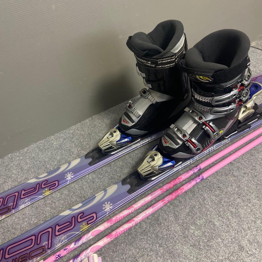★メンテナンス済　大人スキーセット　板154cmブーツ 25~25.5cm