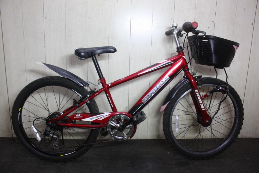 キッズバイク 赤 20インチ バスケット付き