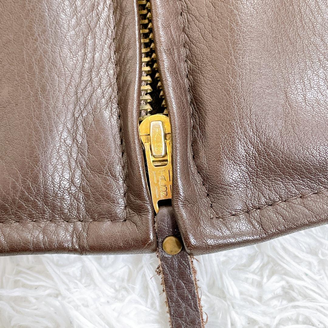 【美品】USA製 ビームスプラス レザーライダースジャケットTALONジップ M