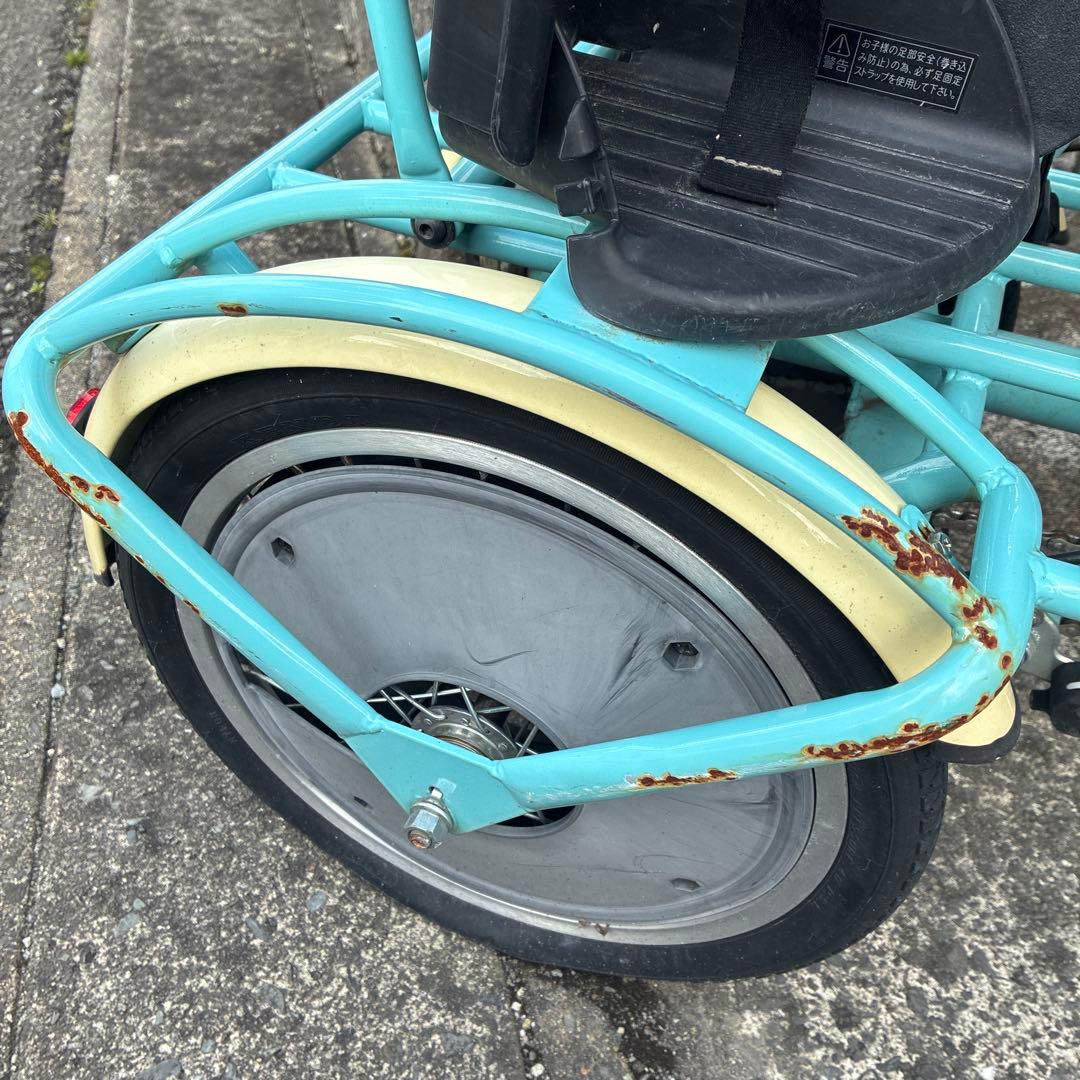 ふたごじてんしゃ　非電動 水色　要修理