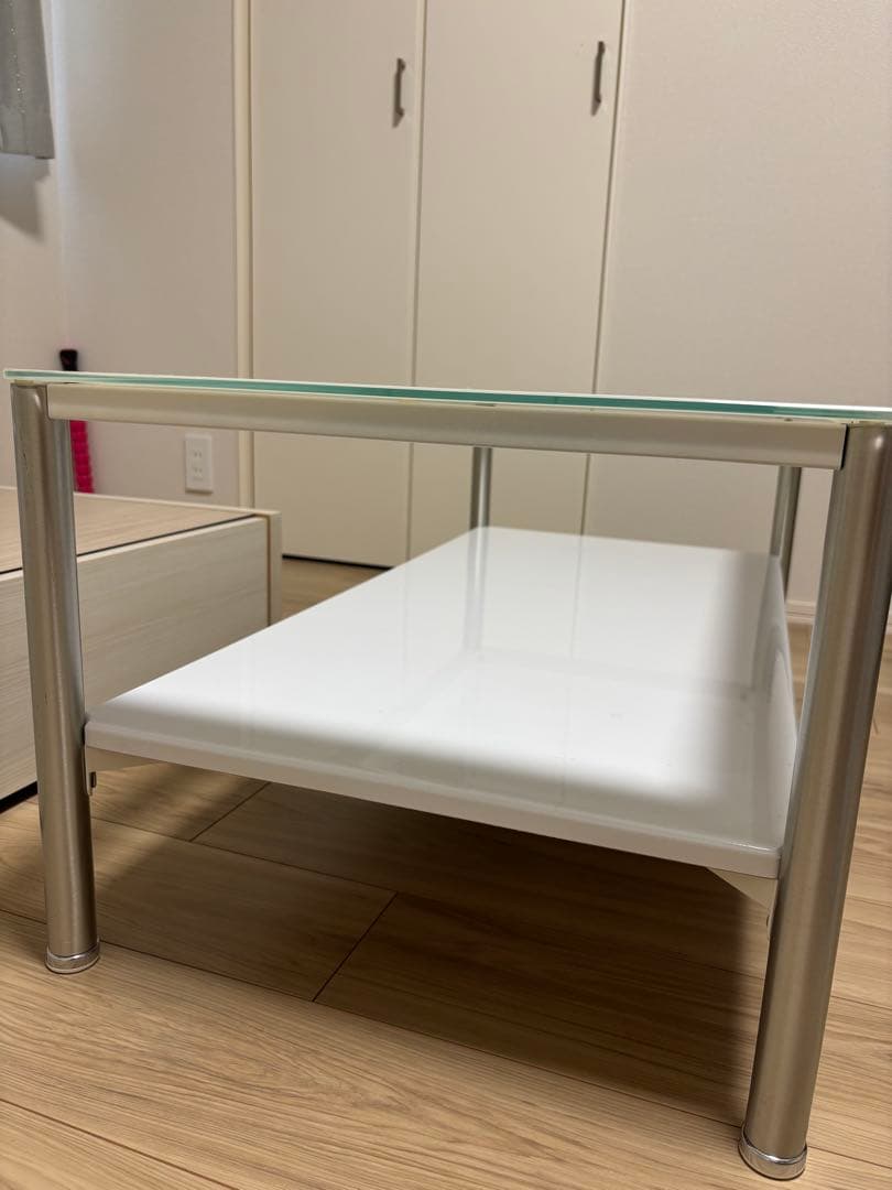 送料込み美品　ローテーブル ホワイト　テーブル