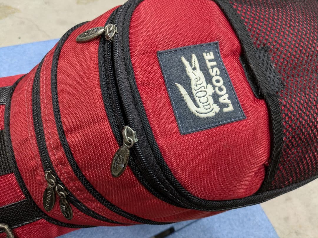 LACOSTE レッド ゴルフバッグ　希少