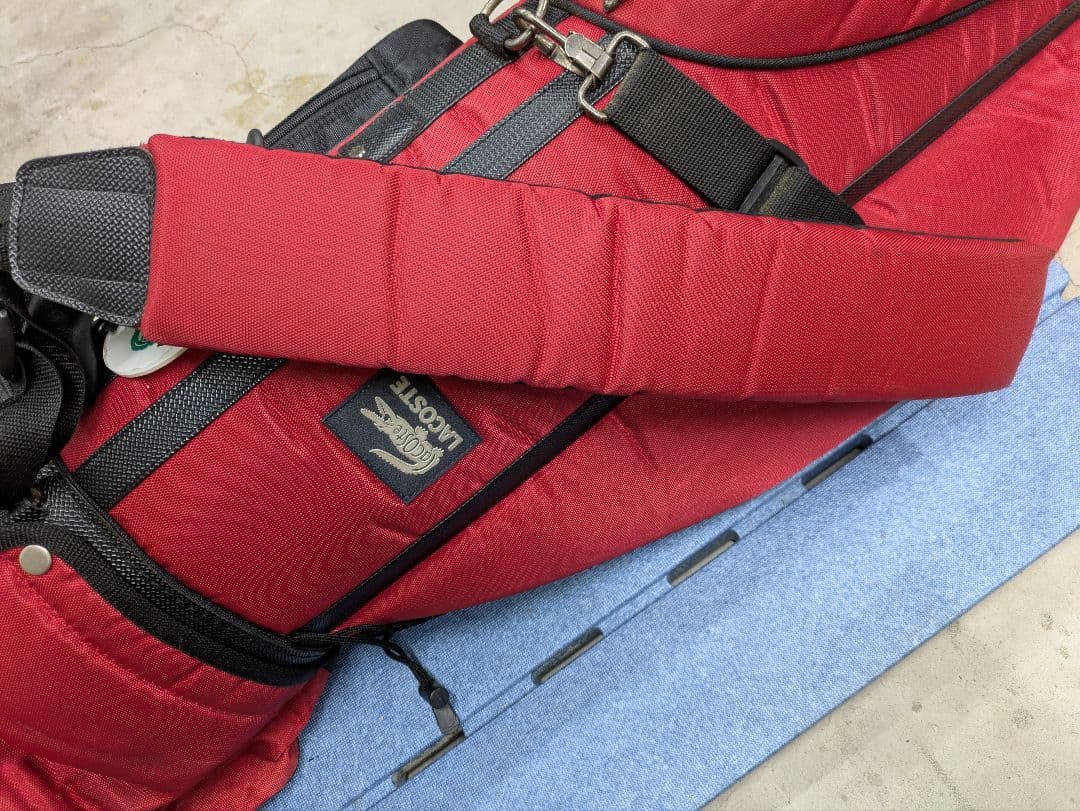 LACOSTE レッド ゴルフバッグ　希少