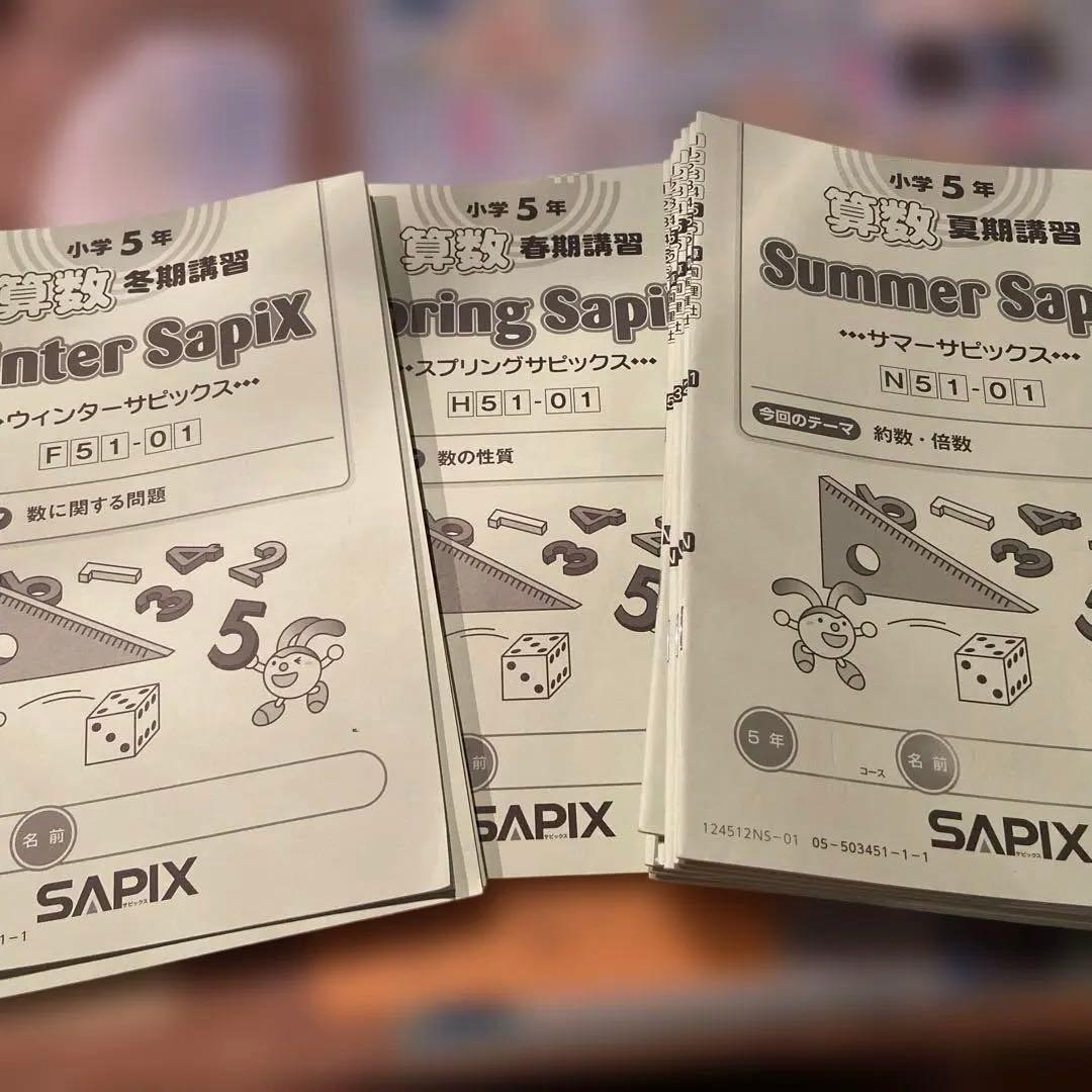 SAPIX 算数5年デイリーサピックス 合計58冊　抜けなし