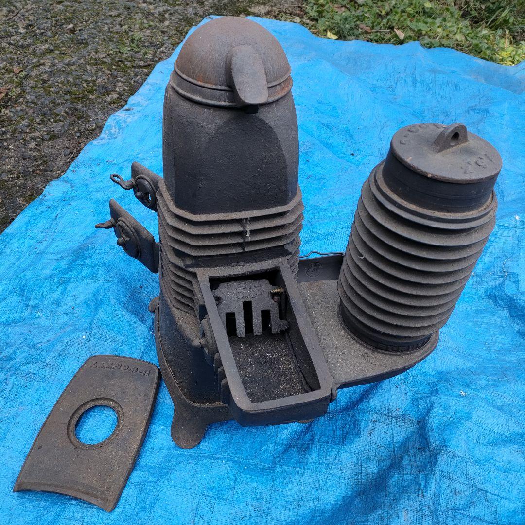 福禄ストーブ 高さ48cm 重さ21kg 鋳物 石炭 薪