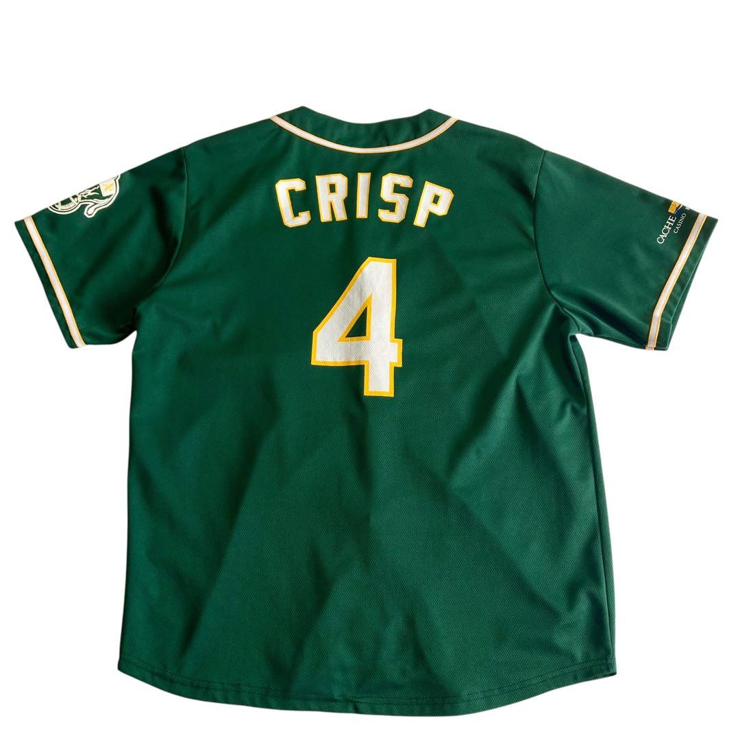 90s 00s アスレチックス ユニフォーム 深緑 CRISP 4番 MLB