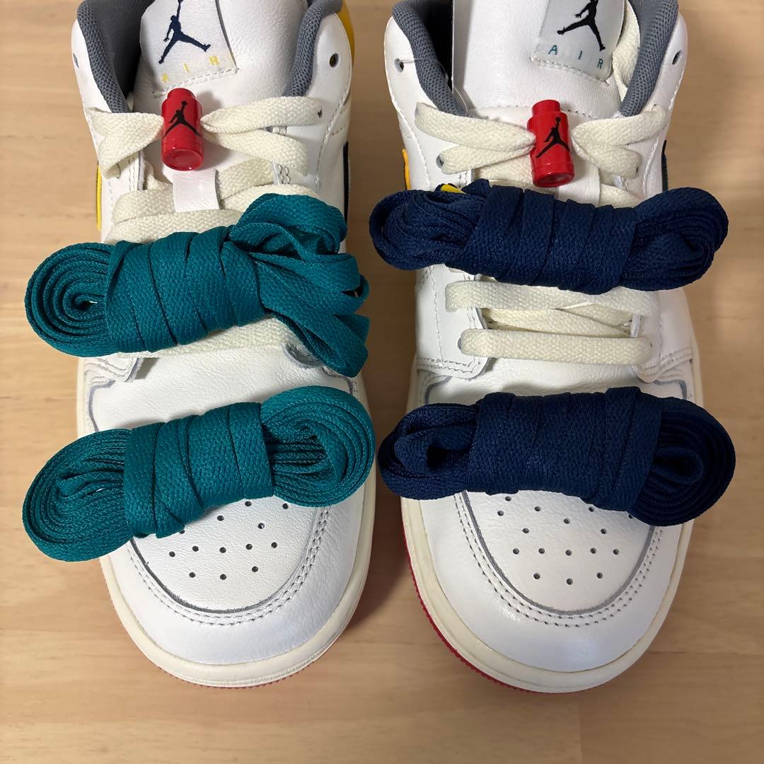 Air Jordan 1 Low ホワイト/イエロー/グレー/ブルー/レッド