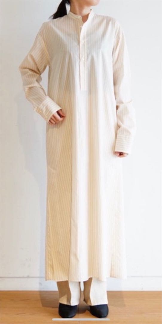 2020SS AURALEE 綿シルク ロングシャツワンピース オーラリー