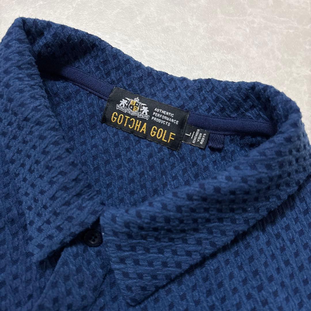 ガッチャゴルフ★ビッグロゴ★ストレッチ★ポロシャツ【メンズ サイズL】