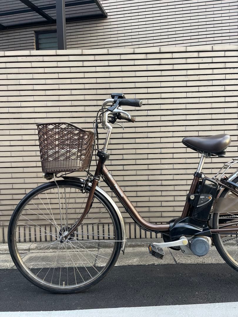 8.9ahパナソニック電動アシスト自転車 ブラウン シティタイプ