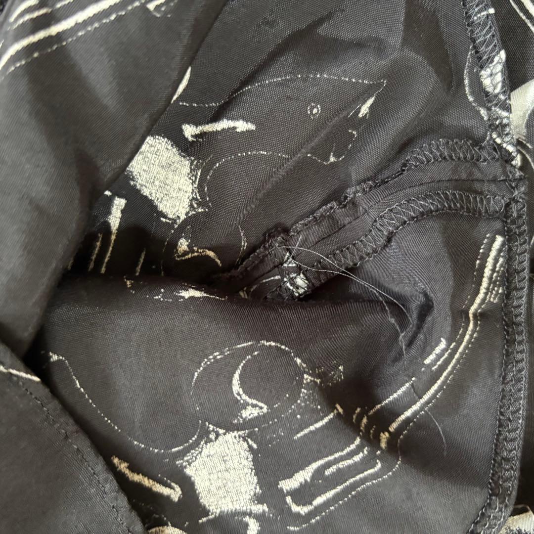 ヒステリックグラマー　バタフライ柄フリルワンピース　ボウタイ　ウエスト紐