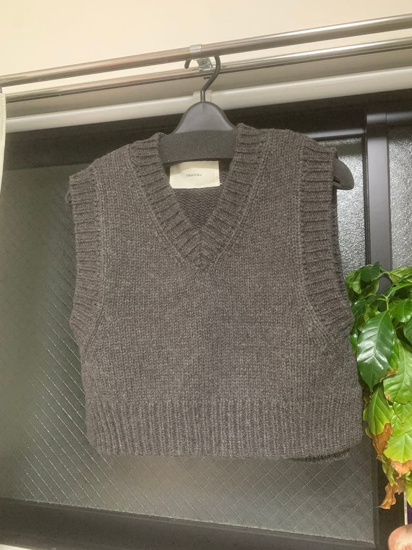 トゥデイフル Melange Knit Vest メランジニットベスト