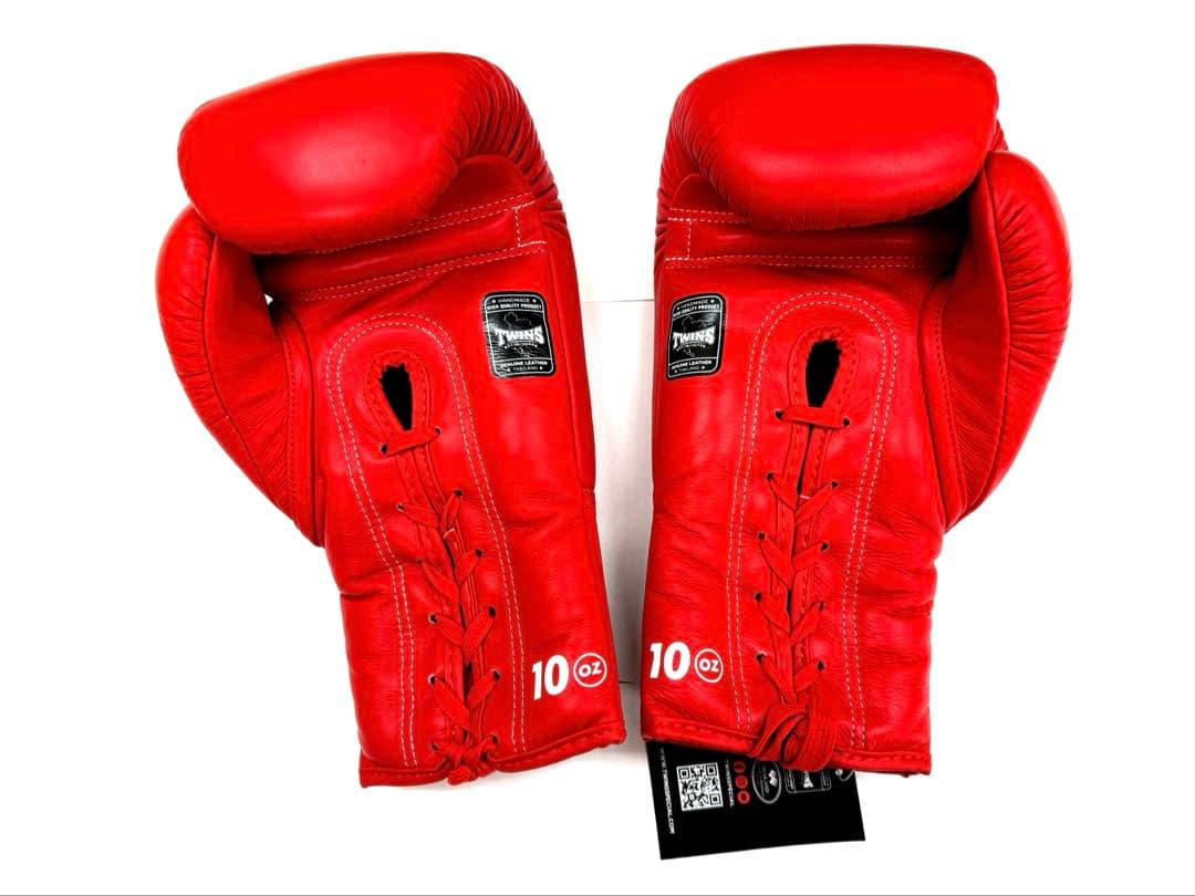 新品　TWINS グローブ 10oz 赤　ヒモ式　ツインズ　全国送料込