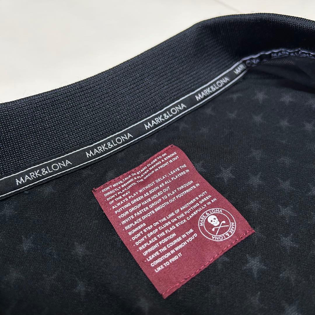 【まりも様】マークアンドロナ ポロシャツ スカル スター柄 L